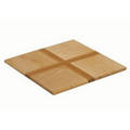 Cutting Board - 12"w x 12"l x 0.5"h - Square Design, Maple + Oak Grain